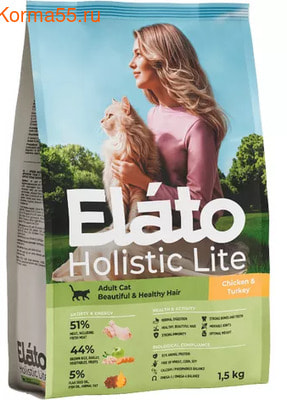   Elato Adult Cat Chicken & Turkey / Beautiful & Healthy Hair (,  1)