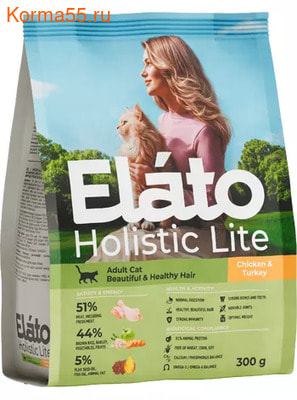   Elato Adult Cat Chicken & Turkey / Beautiful & Healthy Hair ()